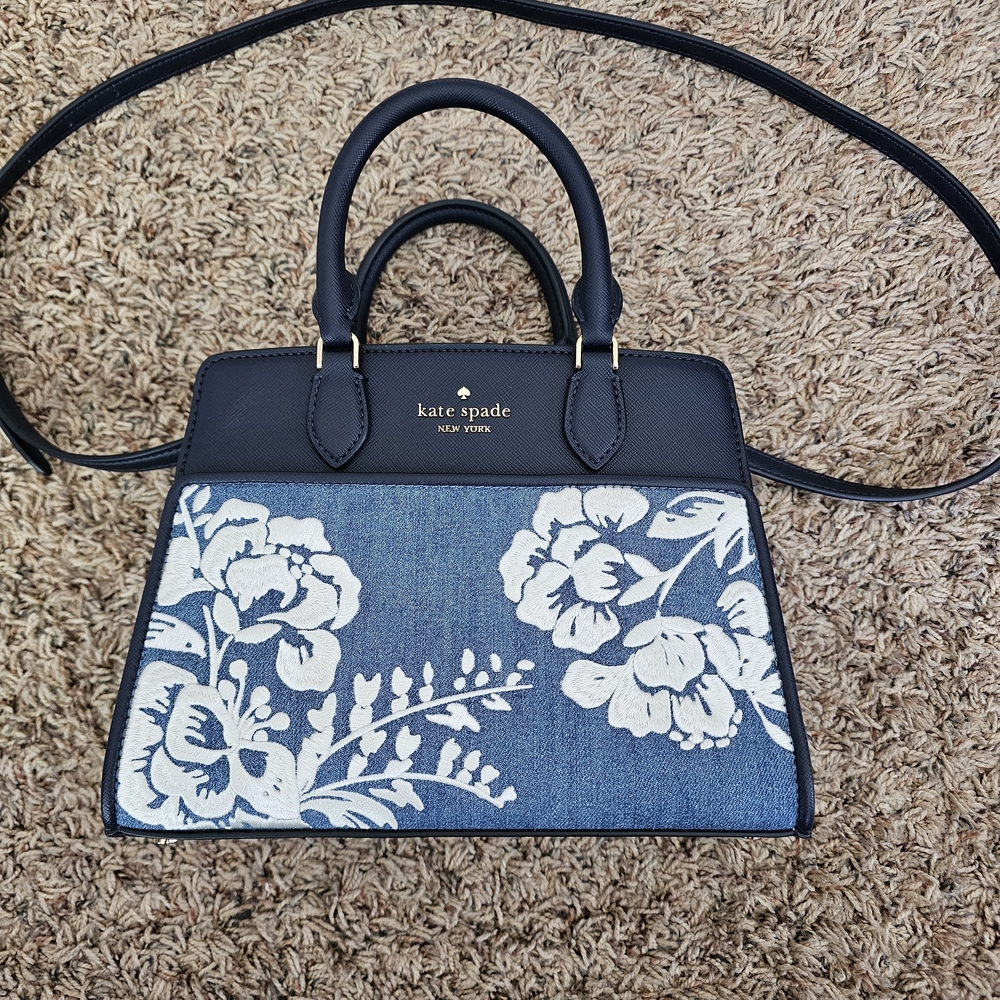 Kate Spade Navy and White Floral Women's Bag